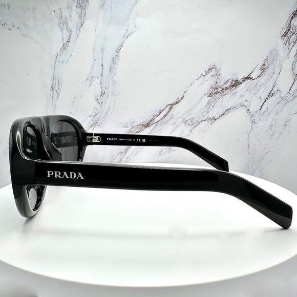 New PRADA Sunglasses PR C05S 16K08Z Black 2025 Collection Aviator Shield Mask main image 14
